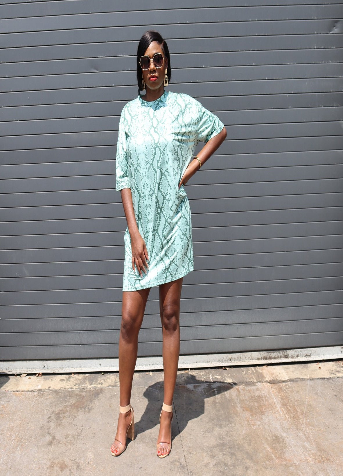 Green Snakeskin Dress