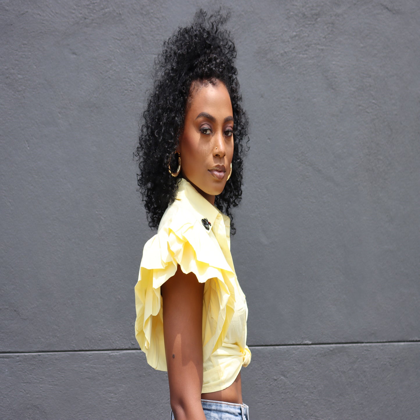 Yellow Button Down