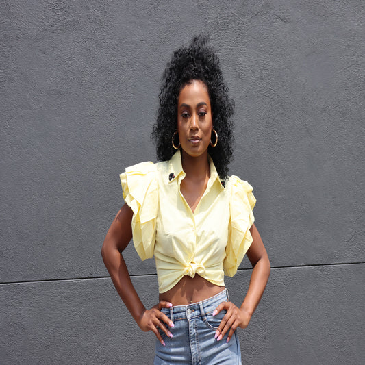 Yellow Button Down